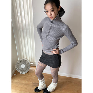 Half-Zip Turtleneck Sweater