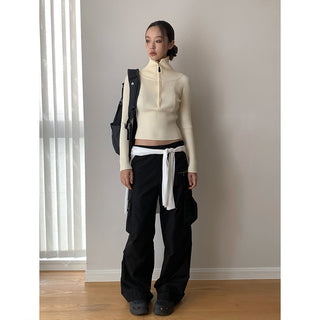 Half-Zip Turtleneck Sweater