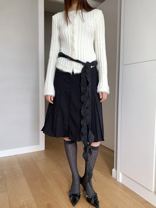 Korea fur Knitted Cardigan