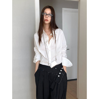 Korea Single-breasted Long-sleeved Shirt