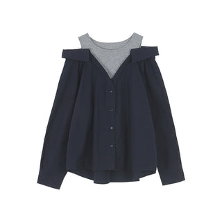 Fake two-piece Knitted vest