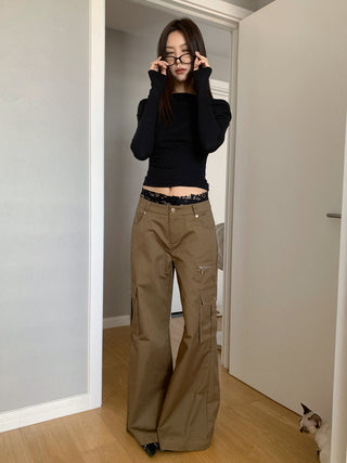 one-shoulder slim-fit top