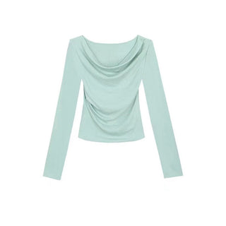 one-shoulder slim-fit top