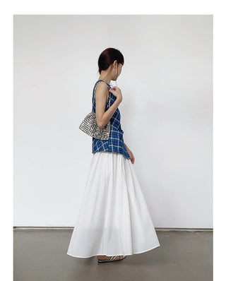 Pleated Waist Slit Top