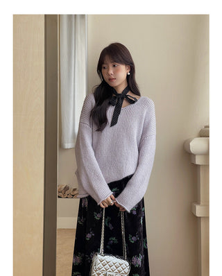 Retro Velvet Printed Skirt