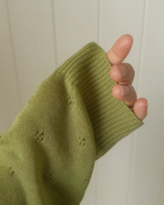 Perforated cardigan