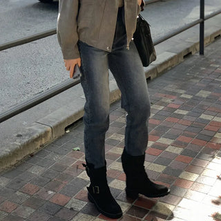 Dark Shading Denim Pants