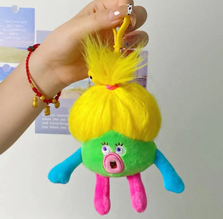 Plush Hair Doll Keychain