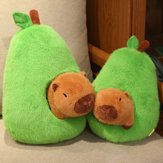 Avocado Capybara Plush Toy