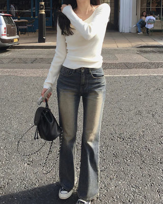 2-Way Tie Halter Neck Slim Knit