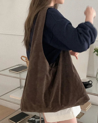 Suede shoulder bag