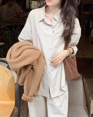Loose-fit striped shirt