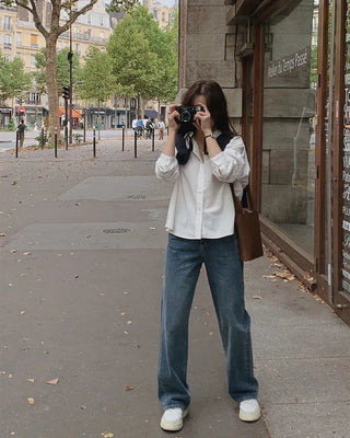 Wide Denim Pants - 4 sizes