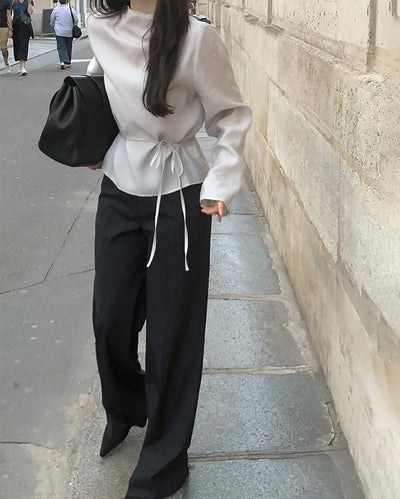 High-neck blouse