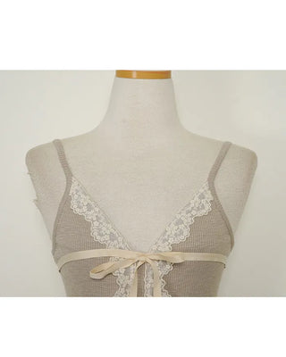 Lace Ribbon Camisole Top