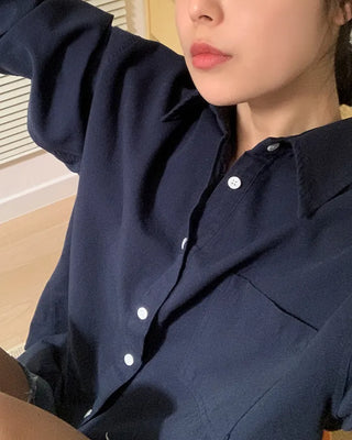 Cotton Pocket Wash Loose Fit Shirt