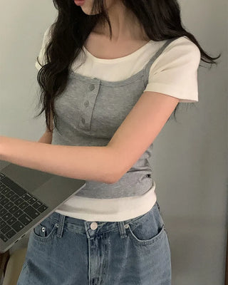 Daily Slim Round Basic Short-Sleeve T-Shirt