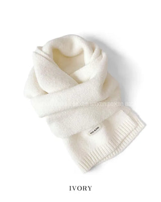 (11 colors) Soft wool knit long scarf