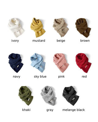 (11 colors) Soft wool knit long scarf