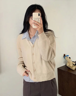 V-neck cardigan