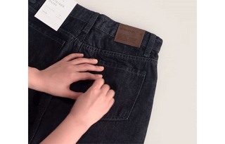 (Color transfer prevention) Raw denim skirt - 3 sizes