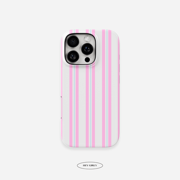 Pink and Blue Striped iPhone Case