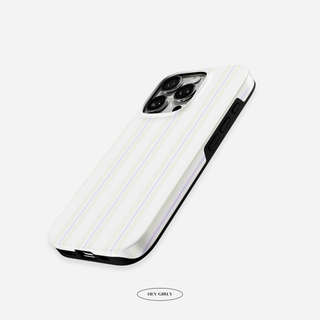 Cream and Lilac Striped iPhone Case
