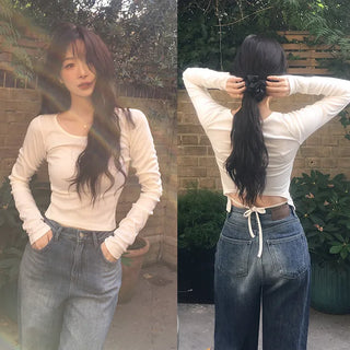 Span Basic Slit T-Shirt