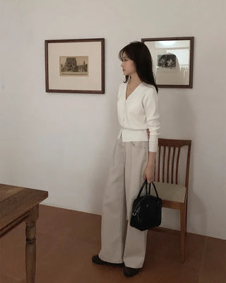 (9 colors) Washable fluffy knit cardigan