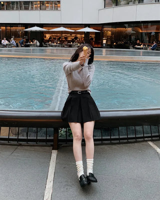 Slim slit ribbed knit - 5 colors
