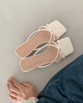 Twist strap mule slippers (3 colors)