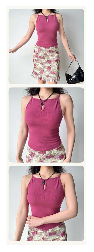 cutout solid camisole