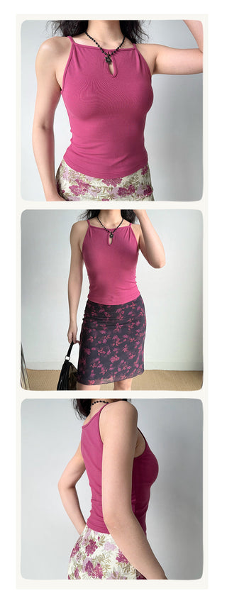 cutout solid camisole