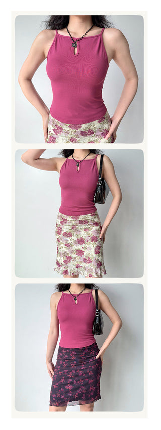 cutout solid camisole