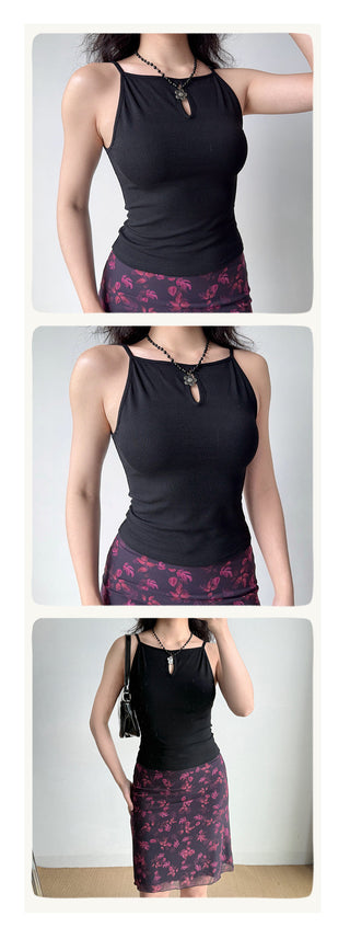 cutout solid camisole