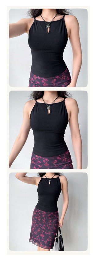 cutout solid camisole