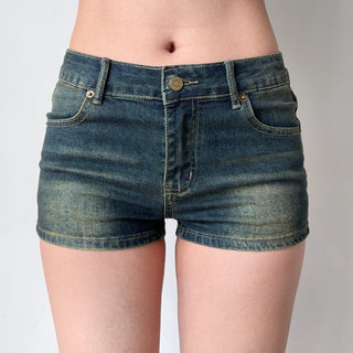 distressed denim shorts