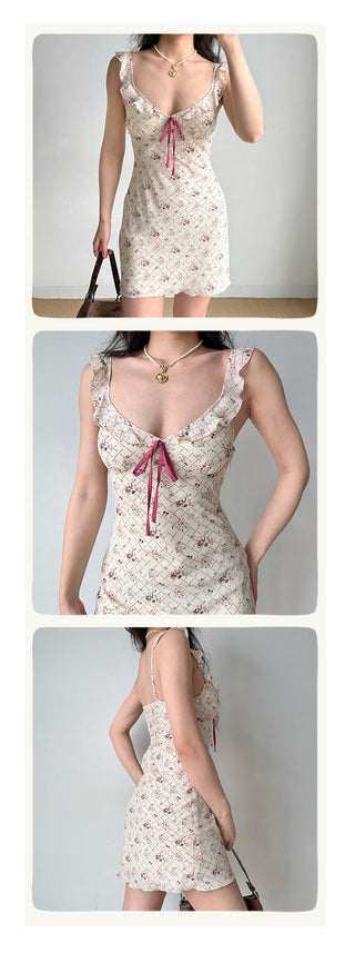 ruffled floral dress