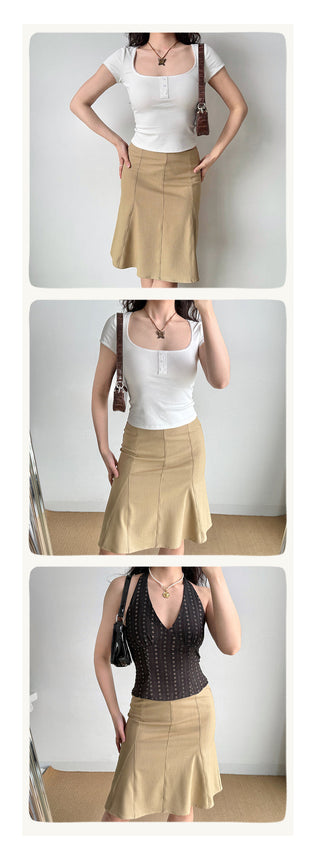 fishtail A-line skirt