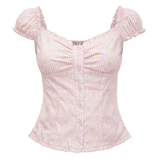 pink puff sleeve