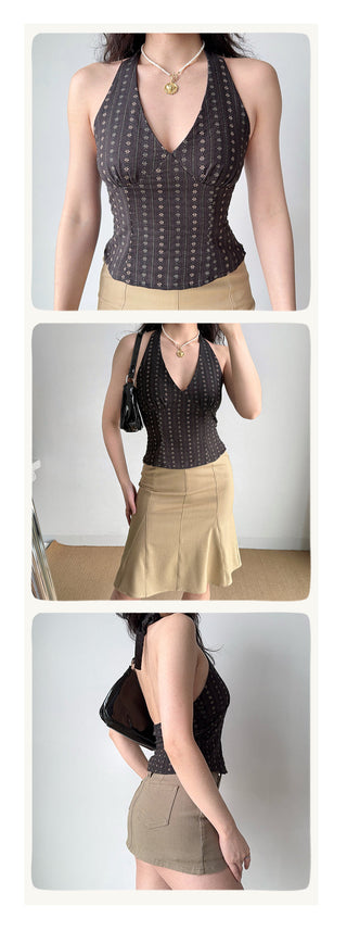 backless halter camisole