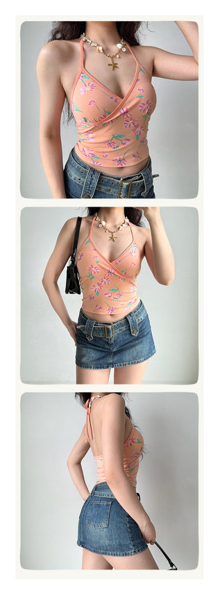 print halter top