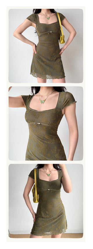 tulle square dress
