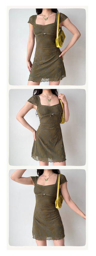 tulle square dress