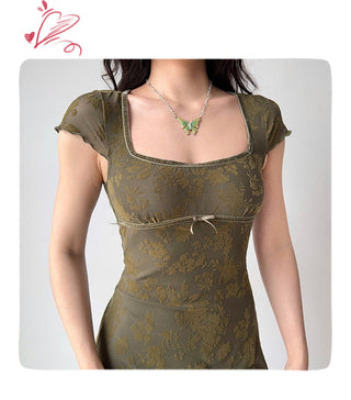 tulle square dress
