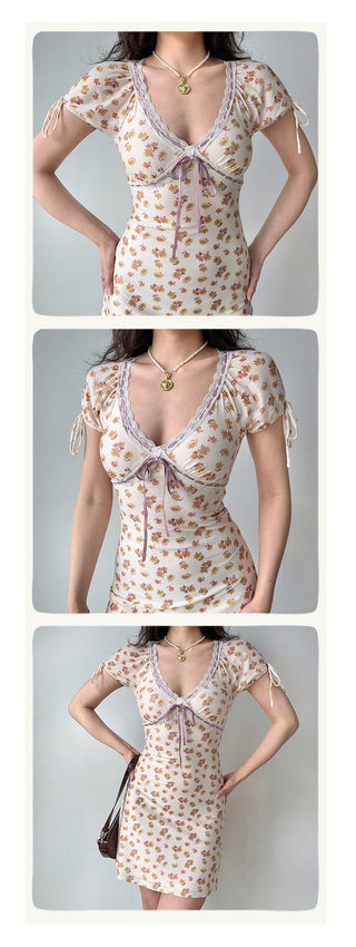 lace V-neck dress