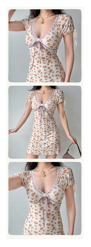 lace V-neck dress