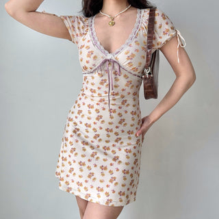 lace V-neck dress