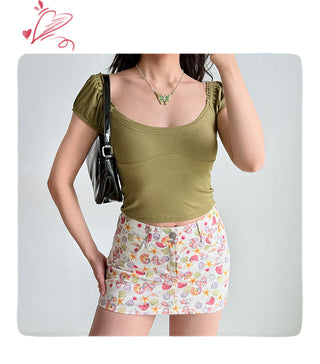 shell print skirt