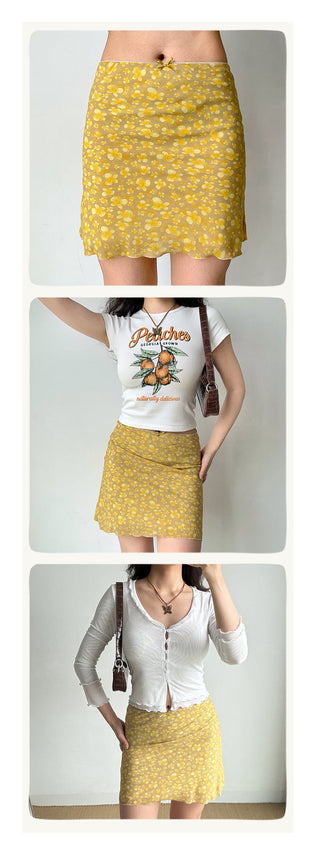 yellow butterfly skirt